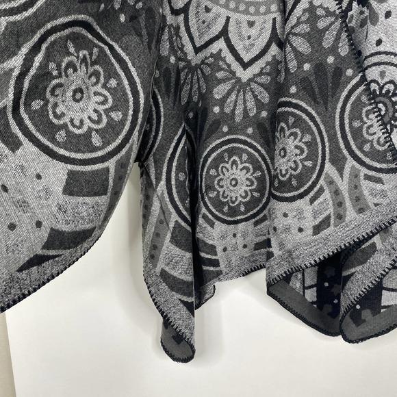 NEW Boho Southwest Ruana Oversized Open Wrap Poncho Blanket Scarf - Picture 7 of 9